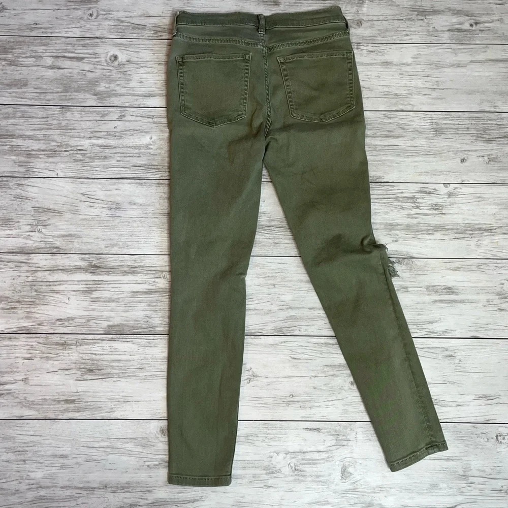 Free People Distressed Green Jeans Size 28 - Picture 4 of 5